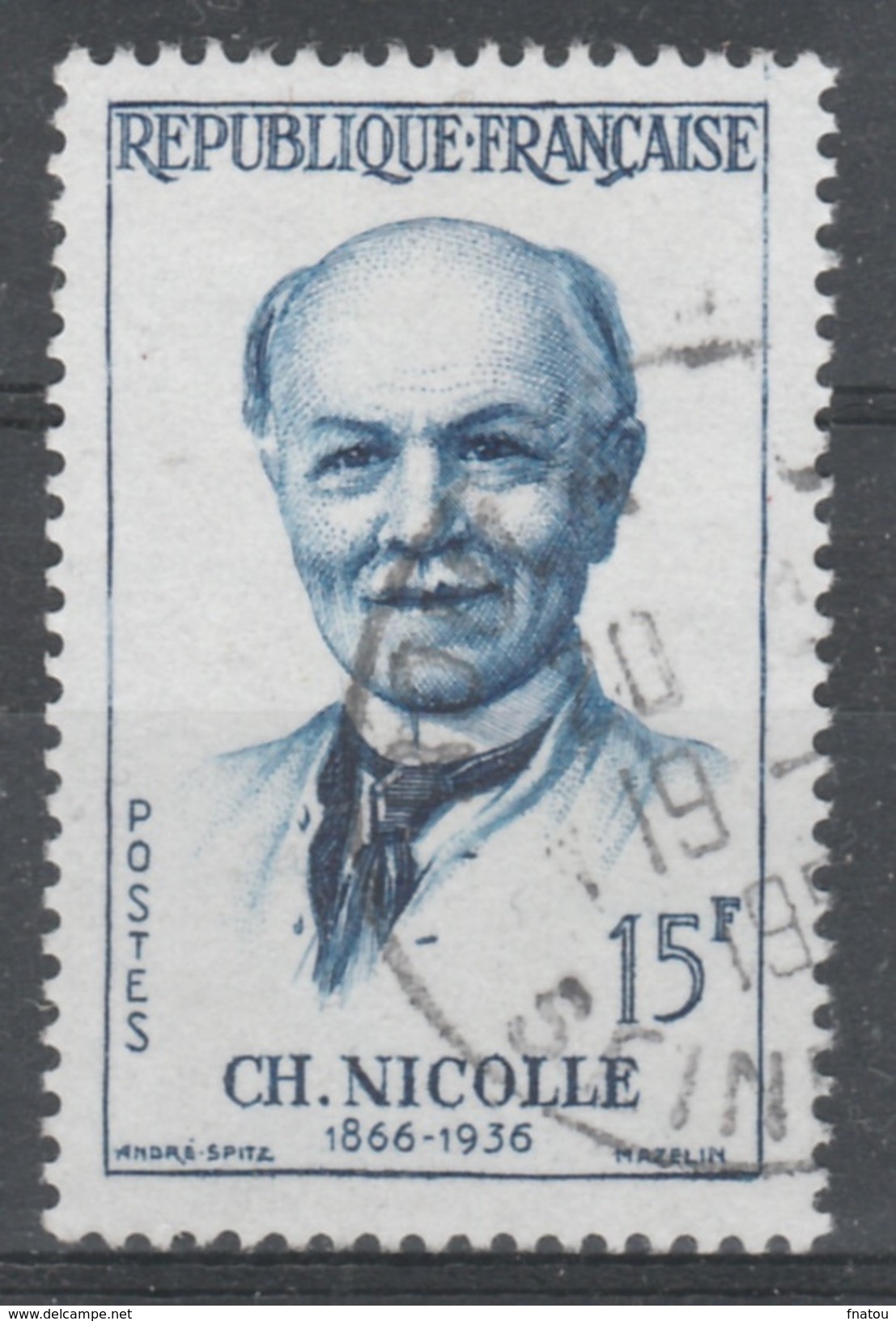 France, Charles Nicolle, French Bacteriologist, 1958, VFU - Used Stamps