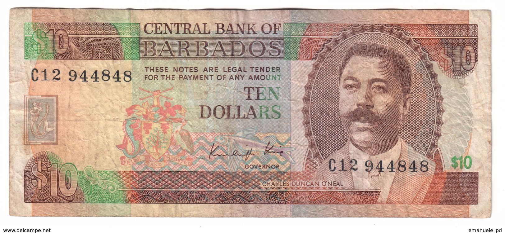 Barbados 10 Dollars 1995 - Barbados