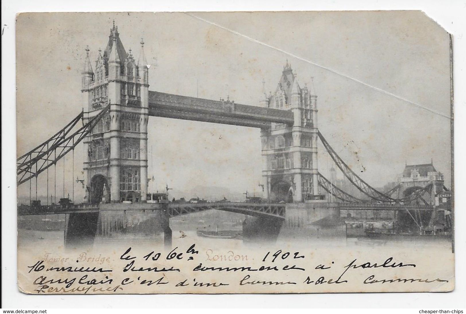 FB Cancel On Battered PC Of London Bridge - Postmark Collection