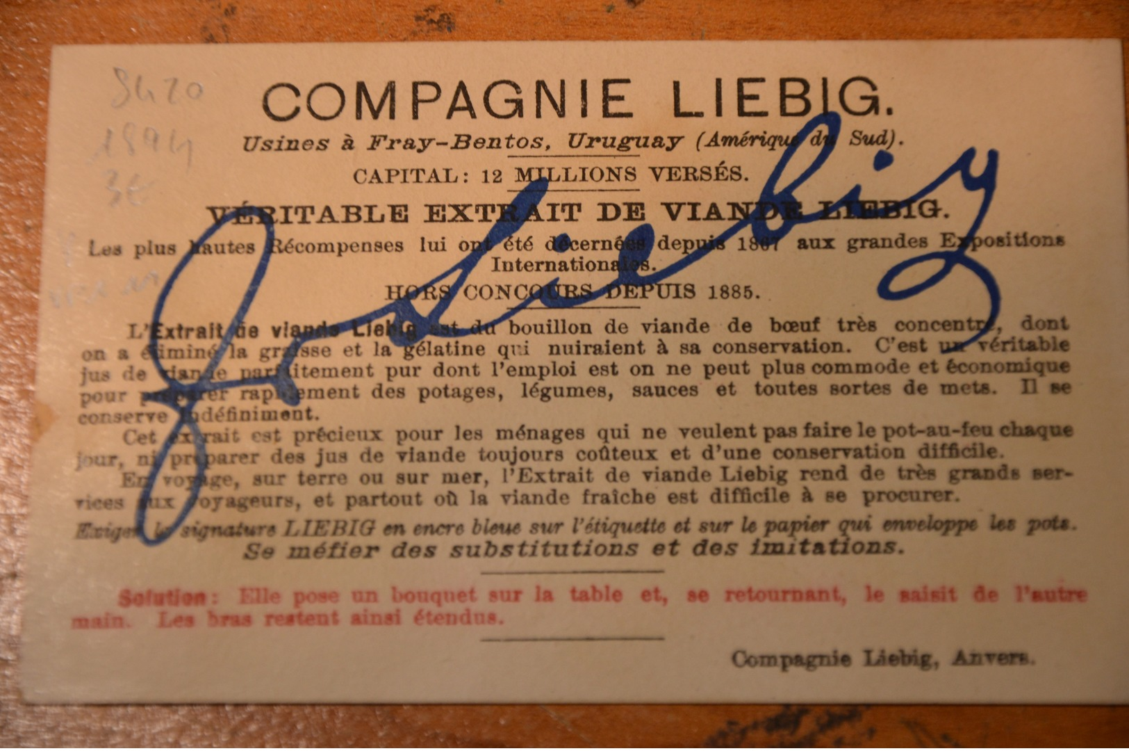 Liebig - S420 ( 1894) - Problème - Liebig