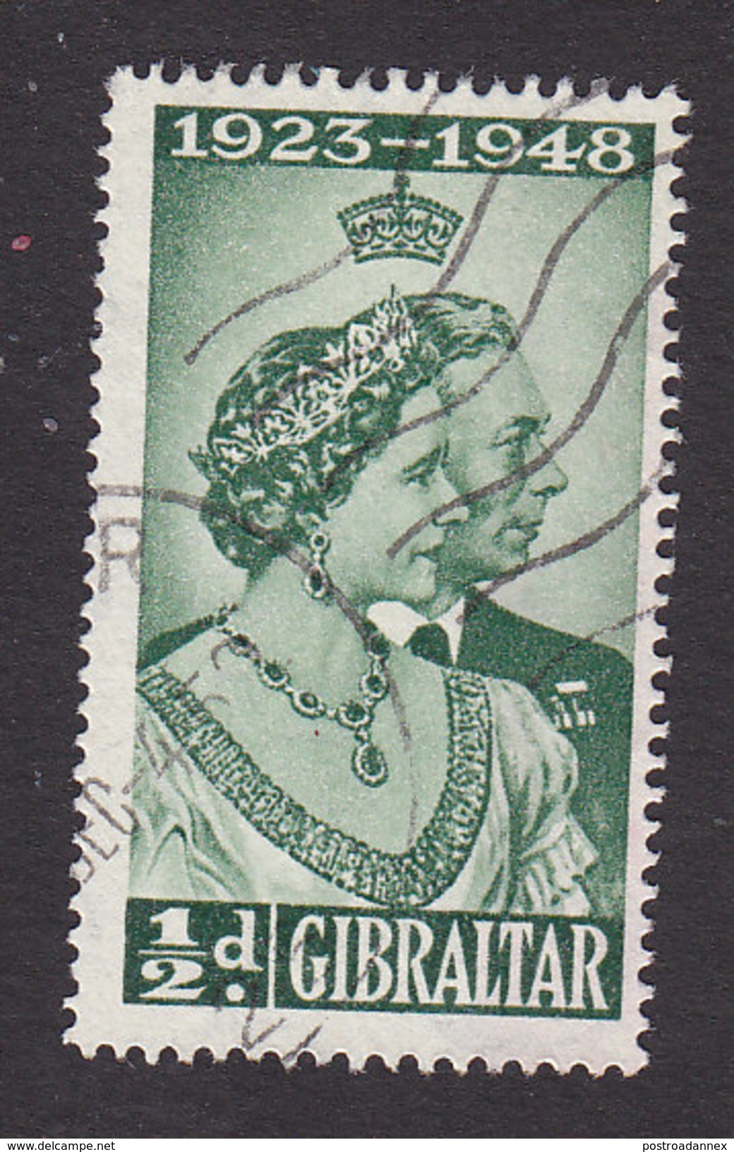 Gibraltar, Scott #121, Used, Silver Jubilee, Issued 1948 - Gibilterra