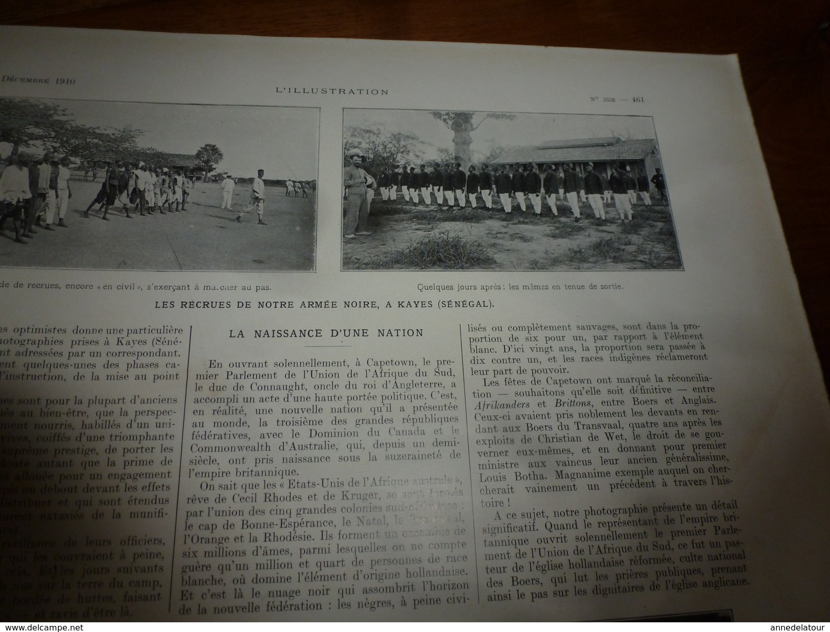 1910 L'ILLUSTRATION:Chasse à l'aigle en Chine;Construction du JEAN-BART à Brest;Crue du Rhône à Beaucaire;etc