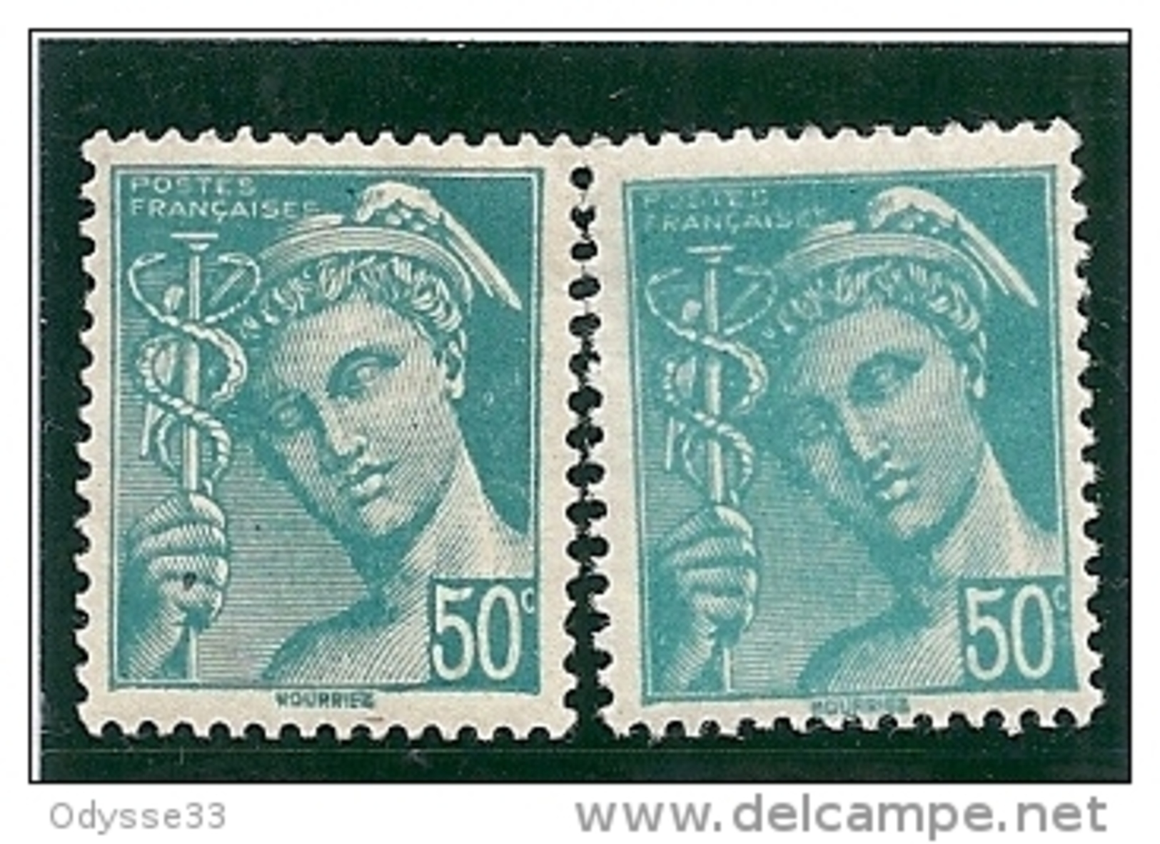 A. 1942 - Neuf** - Y.T.N° 549 -Type Mercure -(2 Nuances)) - 1938-42 Mercure