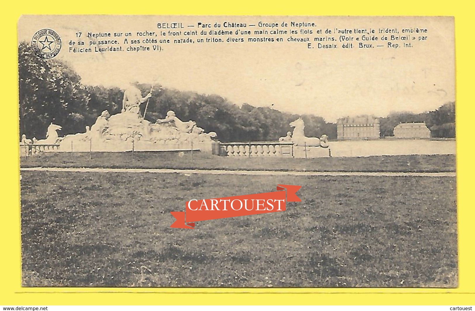 CPA BELOEIL Hôtel Des Touristes Tampon 1929 Sur Parc Du Chateau - Beloeil