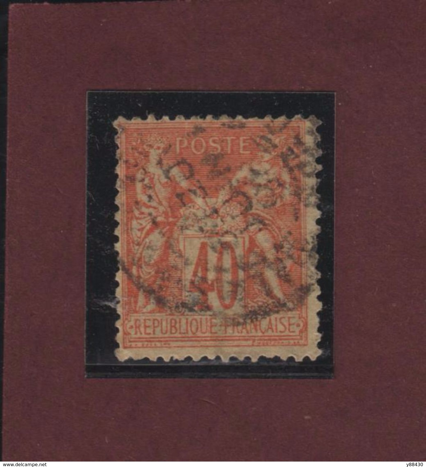 70 De 1878 - Oblitéré - Type SAGE - 40c. Rouge-orange - Voir Les 2 Scannes - 1876-1878 Sage (Type I)