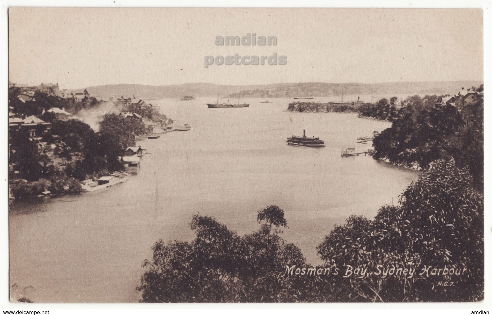Australia Sydney NSW, Harbour Mosman's Bay New South Wales  C1910s Vintage Postcard S8891 - Sydney