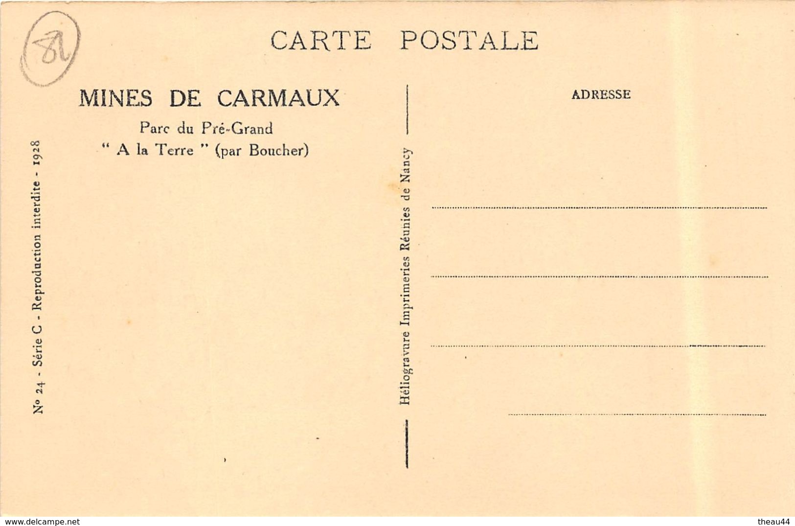 ¤¤  -  CARMAUX  -  Les Mines  -  Parc Du Pré-Grand      -  ¤¤ - Carmaux
