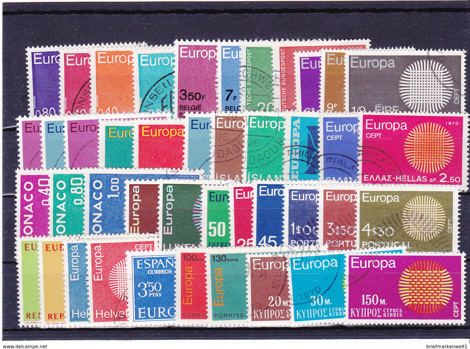 Europa Cept, Kpl. Jahrgang 1970, Gest. - Años Completos