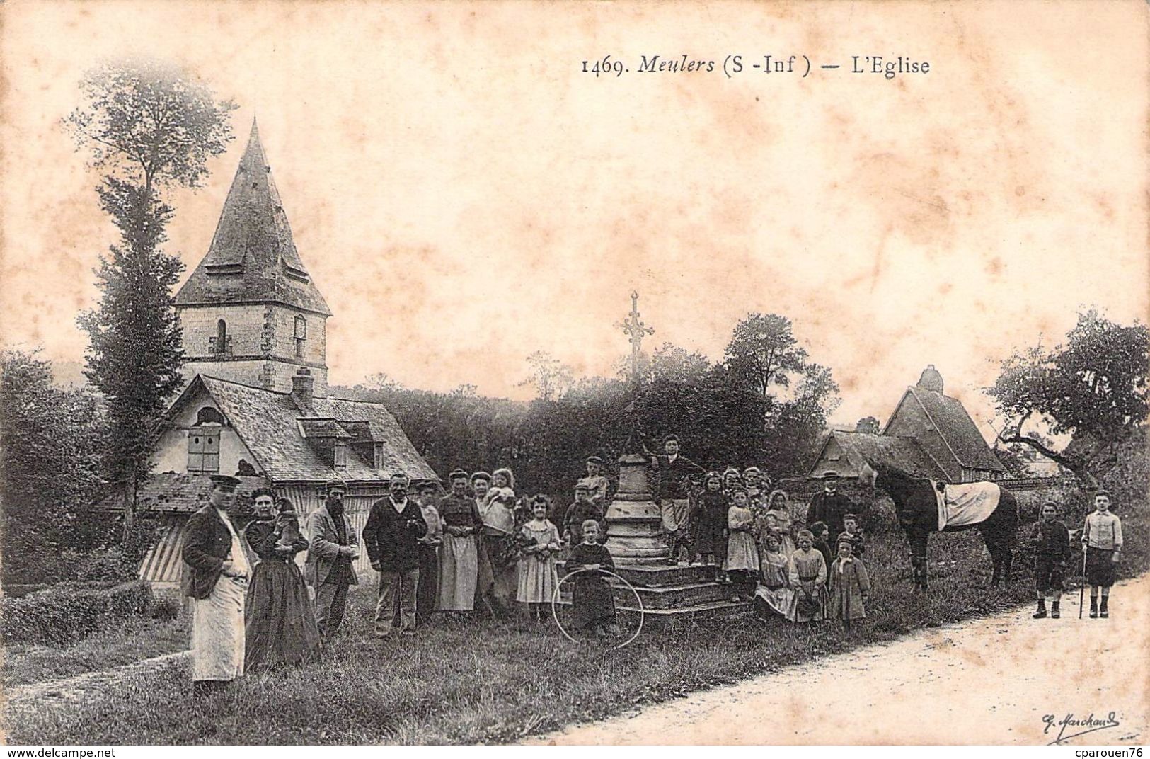 C P A 76] Seine Maritime  Meulers L'église Carte Animée      Normandie - Altri & Non Classificati