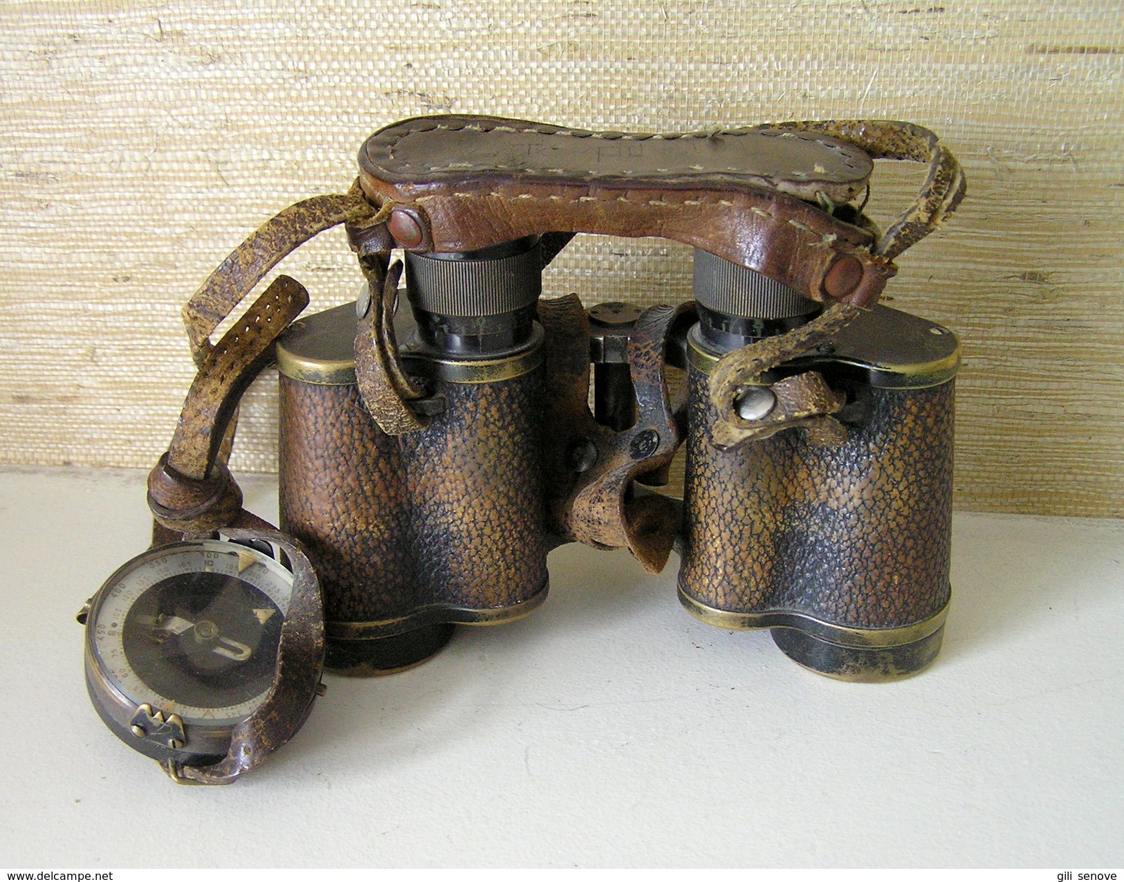 WWII German Binoculars Carl Zeiss Jena Nedinsco Venlo Silvamar 6x30 w/case