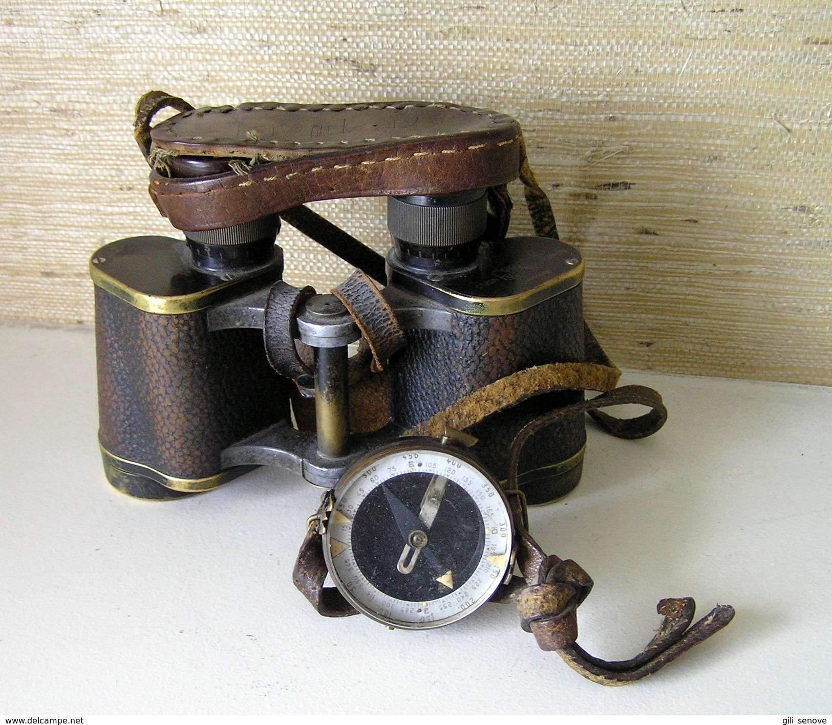 WWII German Binoculars Carl Zeiss Jena Nedinsco Venlo Silvamar 6x30 w/case