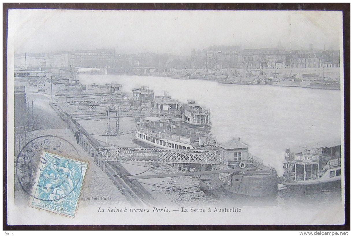 La Seine à Travers Paris - La Seine à Austerlitz - Timbre YT N°111 - Cachet 1904 - Autres & Non Classés