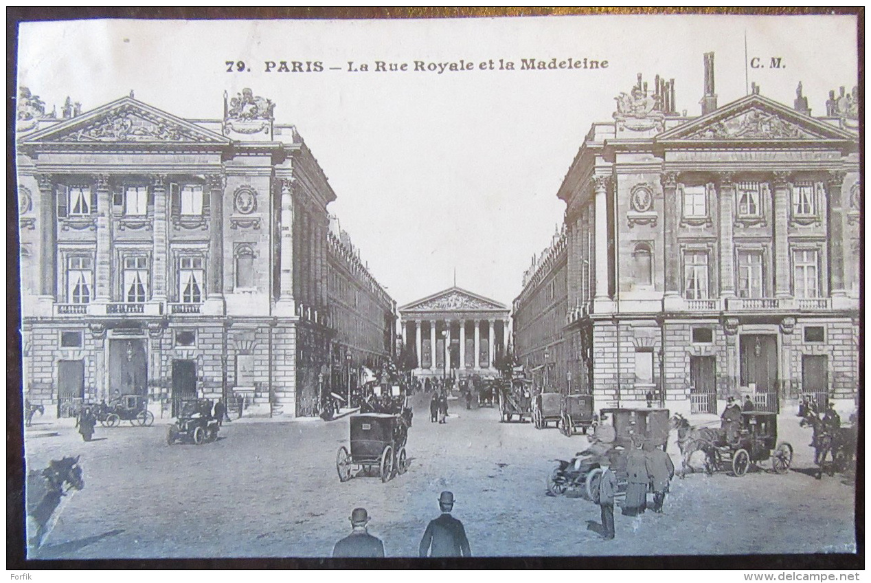 Paris N°79 - La Rue Royale Et La Madeleine - Très Animée - Timbre YT N°129 - Cachet 1906 - Autres & Non Classés