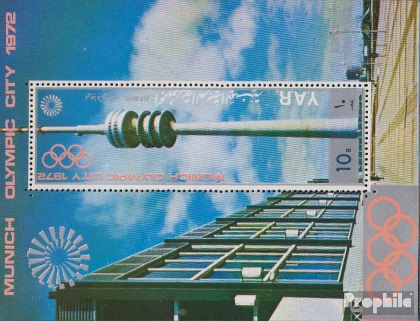 Nordjemen (Arabische Rep.) Block 145 (completa Edizione) MNH 1970 Strutture Città Olimpica Monaco Di Baviera - Yemen