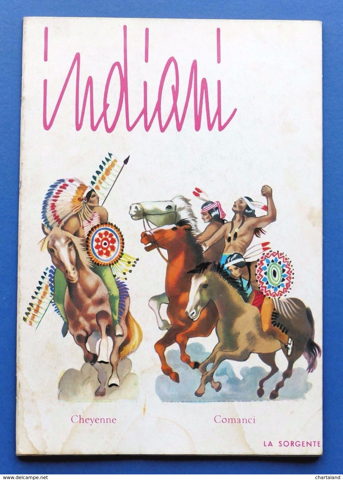 Gioco Vintage - Indiani - Figure In Cartoncino Da Ritagliare - Giocattoli Antichi