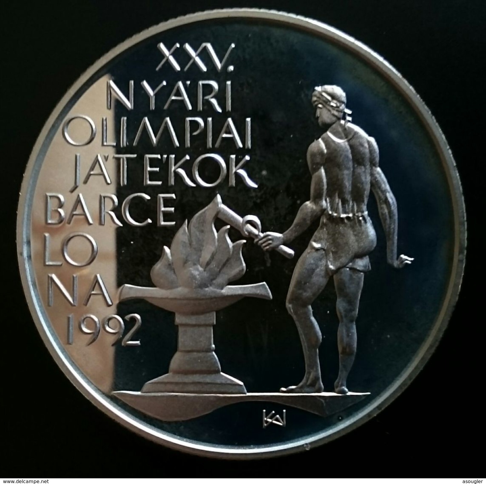 HUNGARY 500 FORINT 1989 SILVER PROOF "OLYMPIC GAMES 1992" Free Shipping Via Registered Air Mail - Ungheria