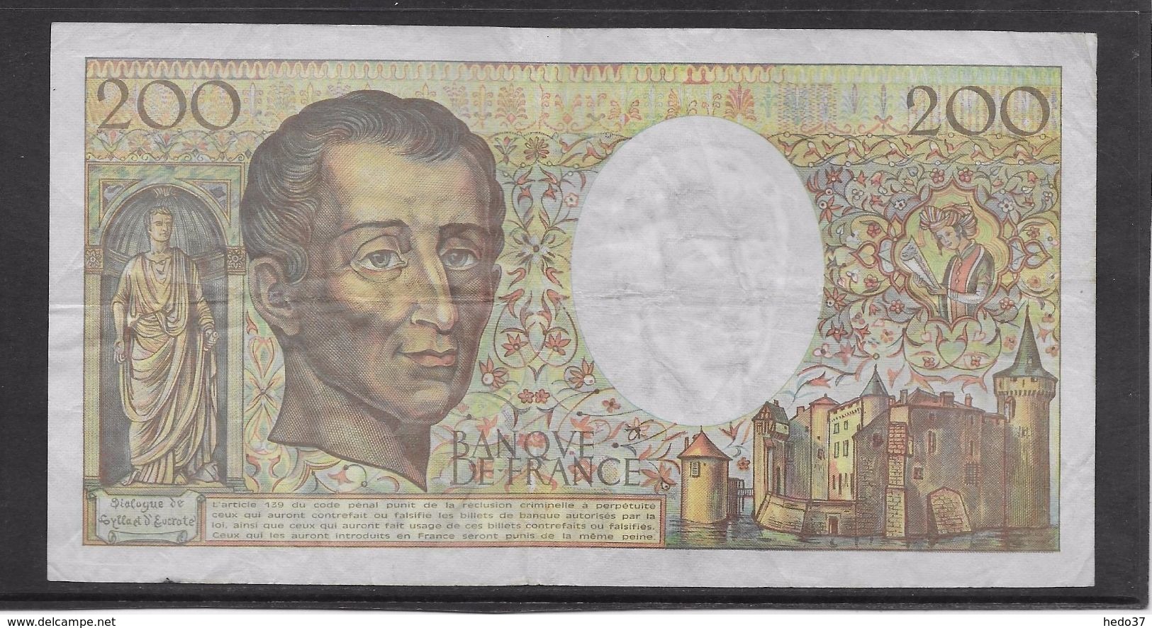 France 200 Francs Montesquieu - 1992 - Fayette N°70-12a - TB - 200 F 1981-1994 ''Montesquieu''