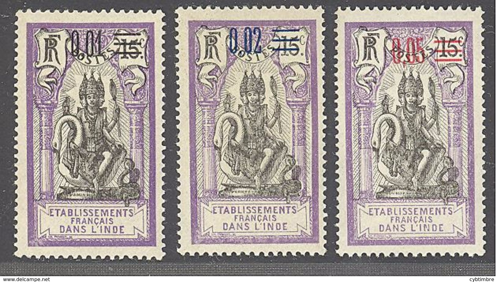 Inde: Yvert N°56/58*;  Cote 2.40€ - Unused Stamps