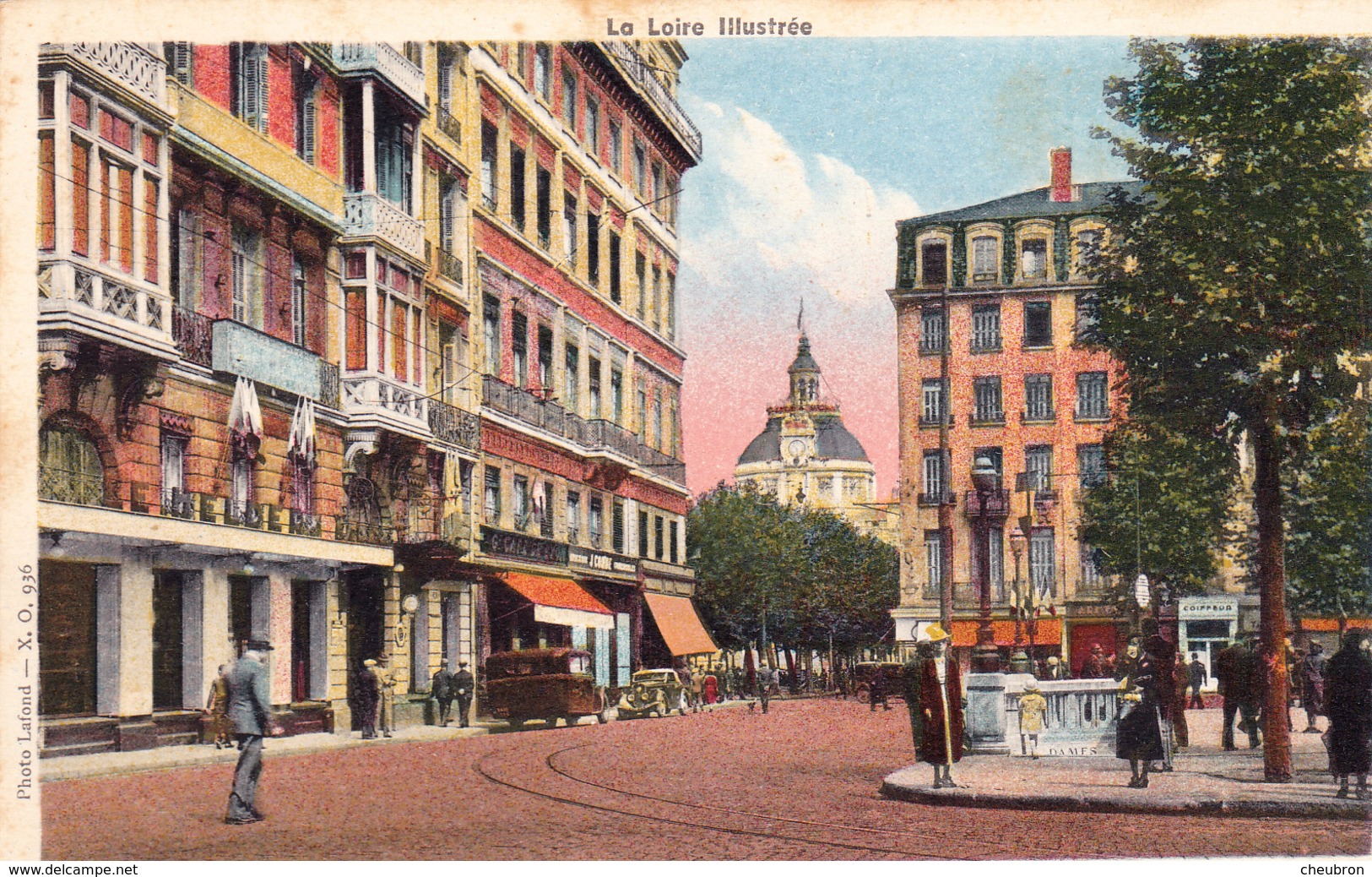 42. SAINT ETIENNE. CPA COLORISÉE. PLACE DORIAN - Saint Etienne