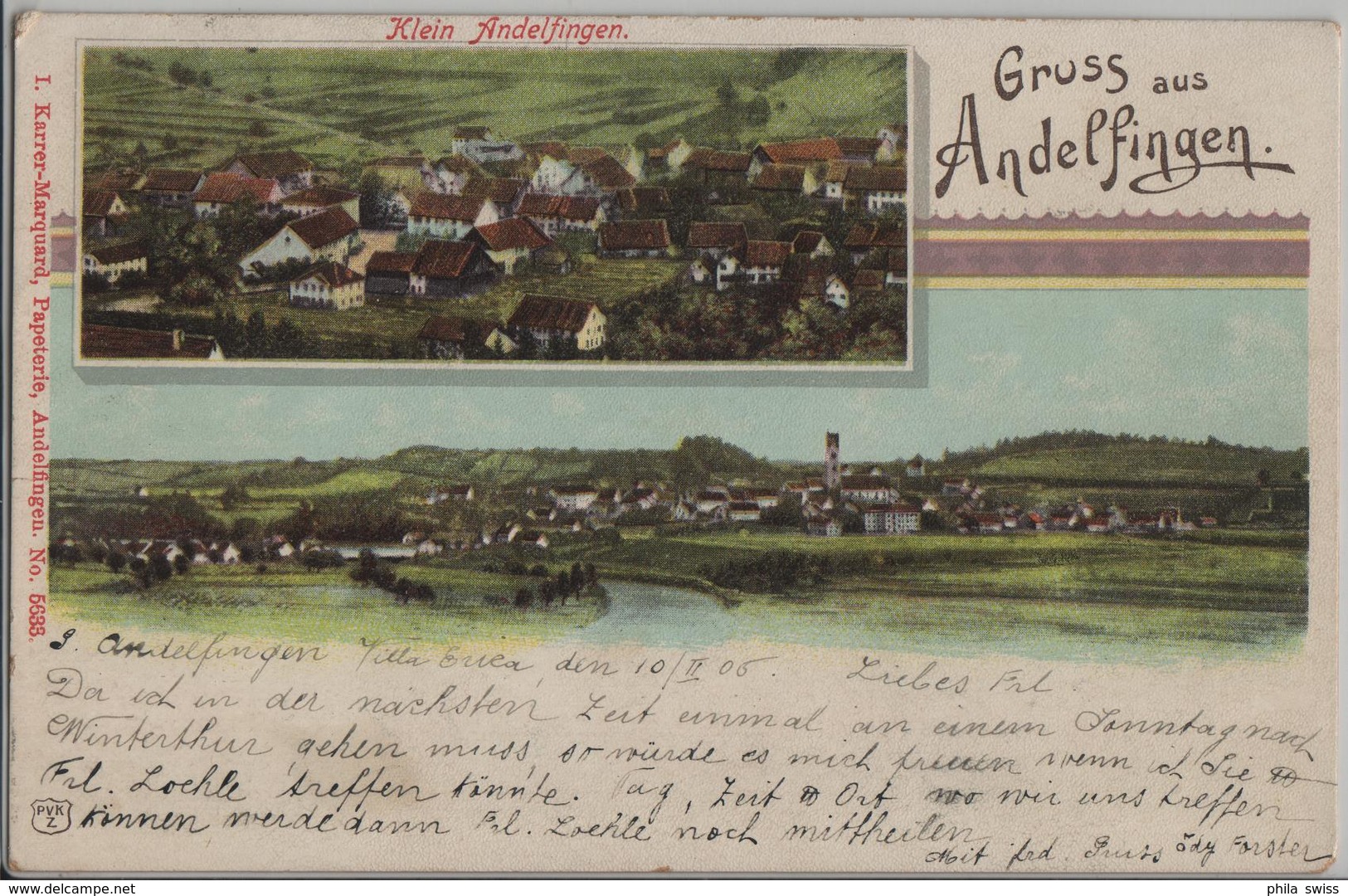 Gruss Aus Andelfingen - Klein-Andelfingen - Photo: Carl Künzli - Andelfingen