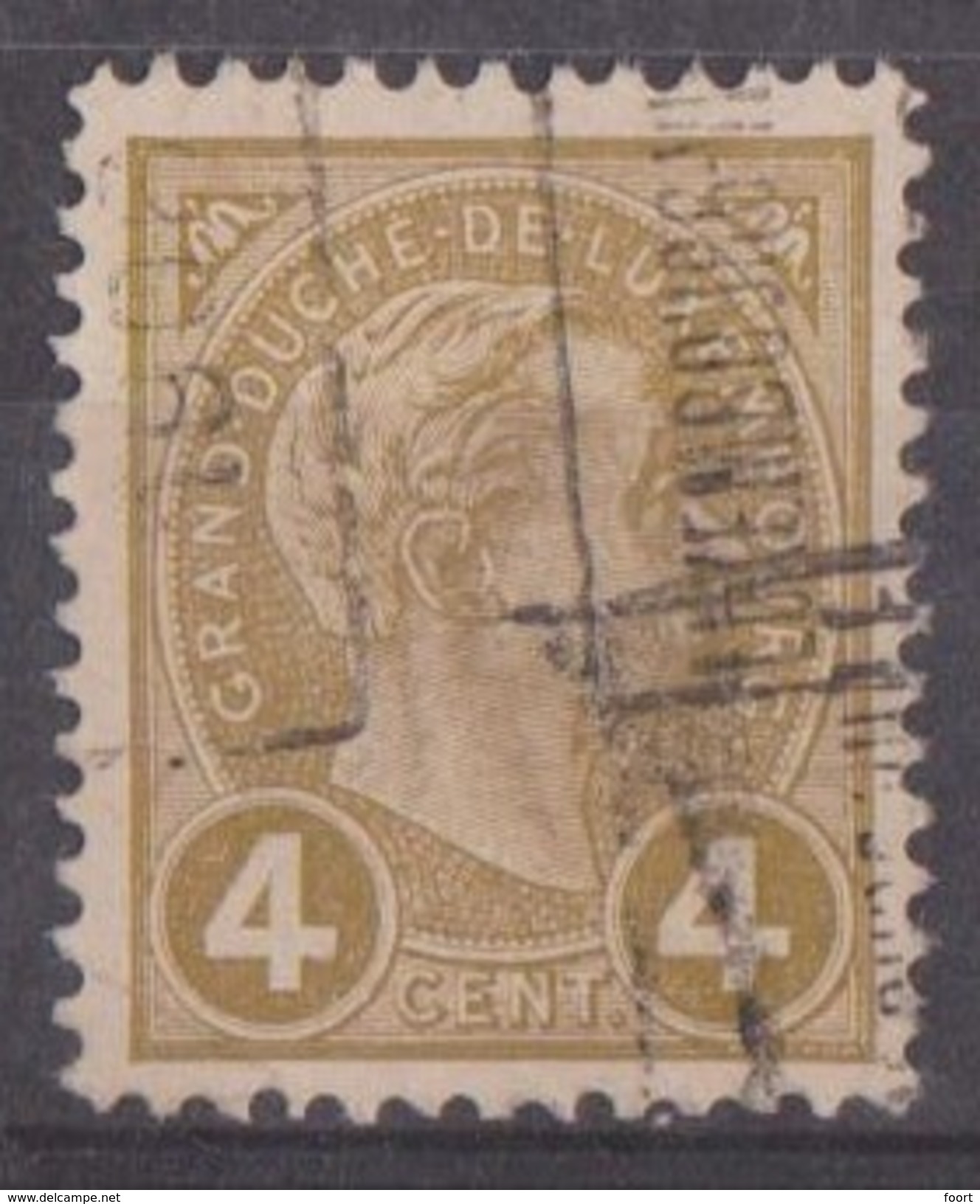 Luxembourg 1908 Prifix Nr. 45A - Vorausentwertungen