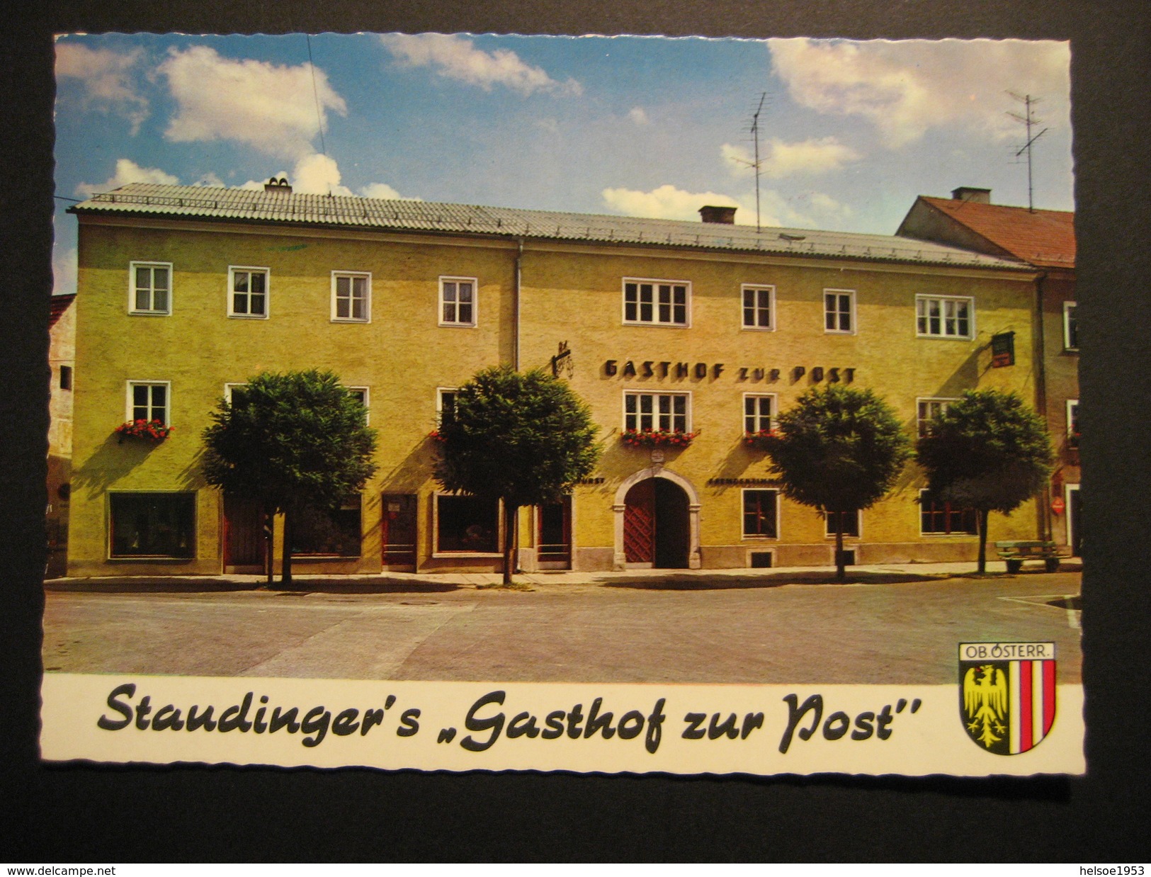 Österreich- AK Bad Wimsbach, Staudingers Gasthof Zur Post, Foto Lang - Wels