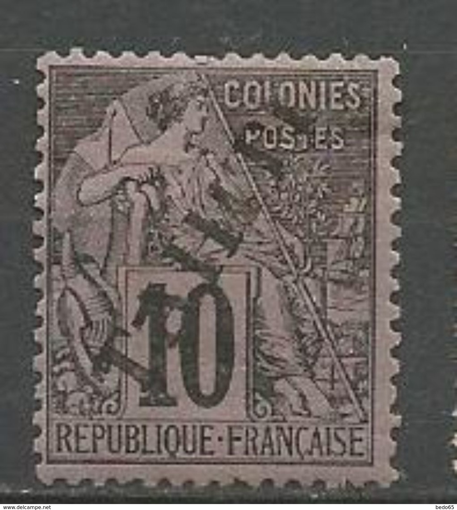 TAHITI  N° 11 NEUF*   CHARNIERE / 1 DENT Réparé En Bas / MH - Neufs