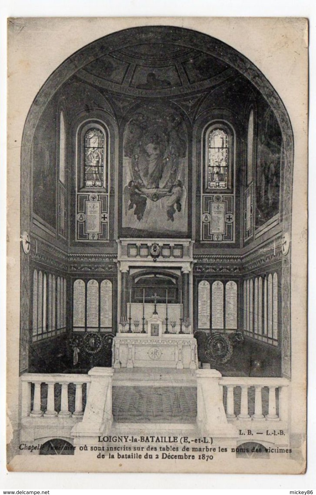 LOIGNY LA BATAILLE -- Intérieur De La Chapelle Où Sont Inscrits Les Noms Des Victimes De La Bataille Du 2 Décembre 1870 - Loigny