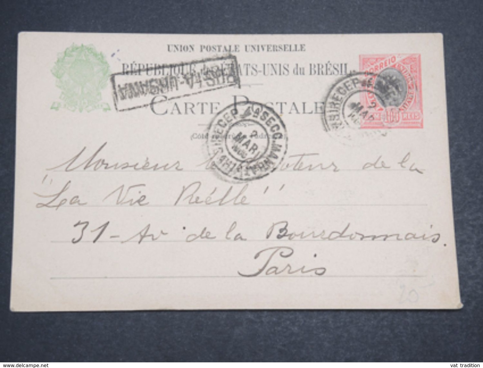 BRÉSIL - Entier Postal De Bahia Pour La France - L 10270 - Entiers Postaux