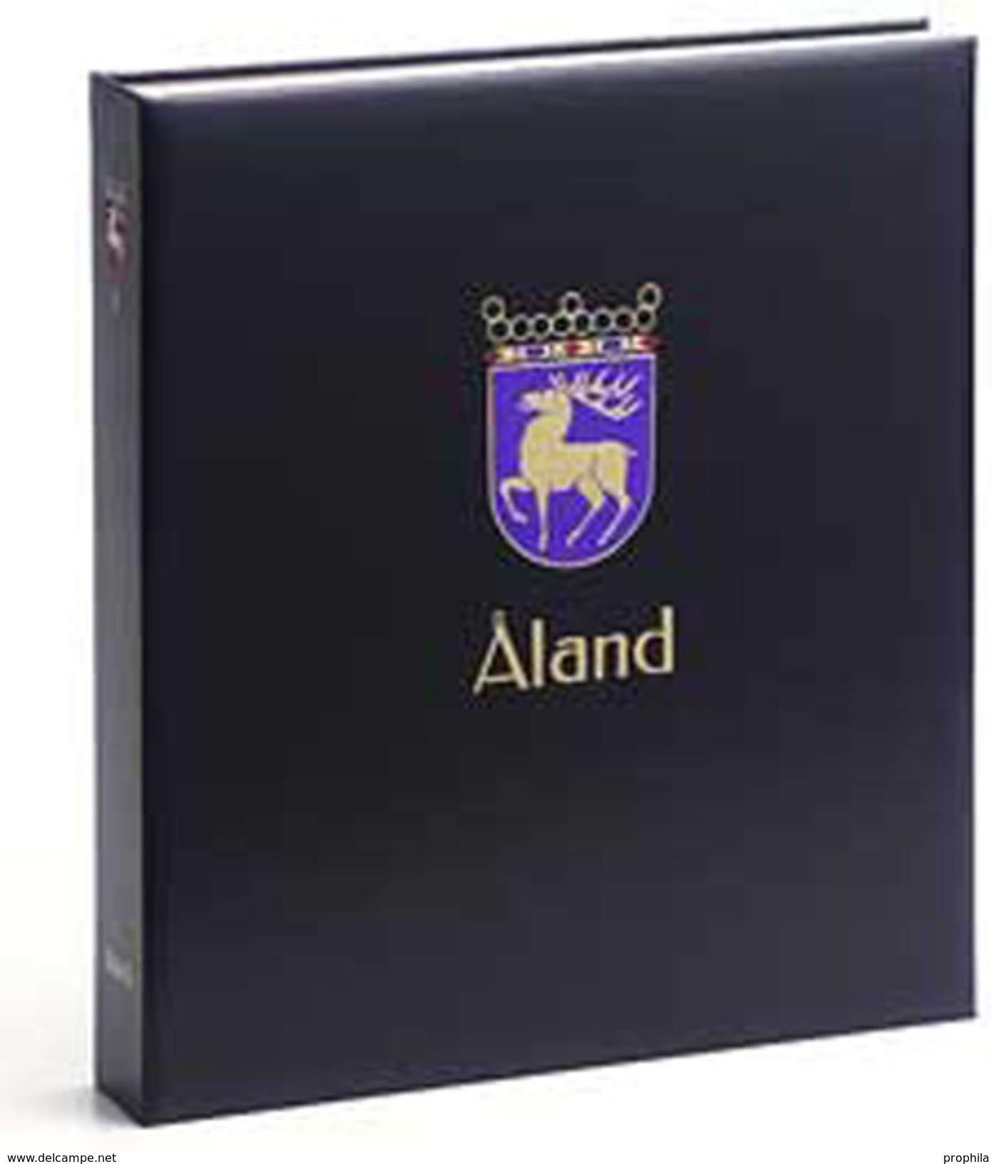 DAVO 1342 Luxus Binder Briefmarkenalbum Aland II - Groß, Grund Schwarz