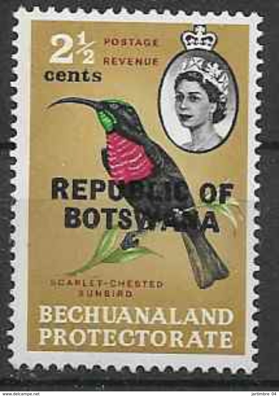 1966 BOTSWANA 155** Oiseau, Issu De Série - Botswana (1966-...)