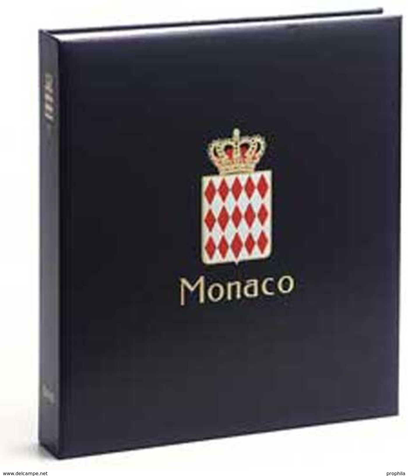 DAVO 16742 Luxus Binder Briefmarkenalbum Monaco I Albert II - Groß, Grund Schwarz