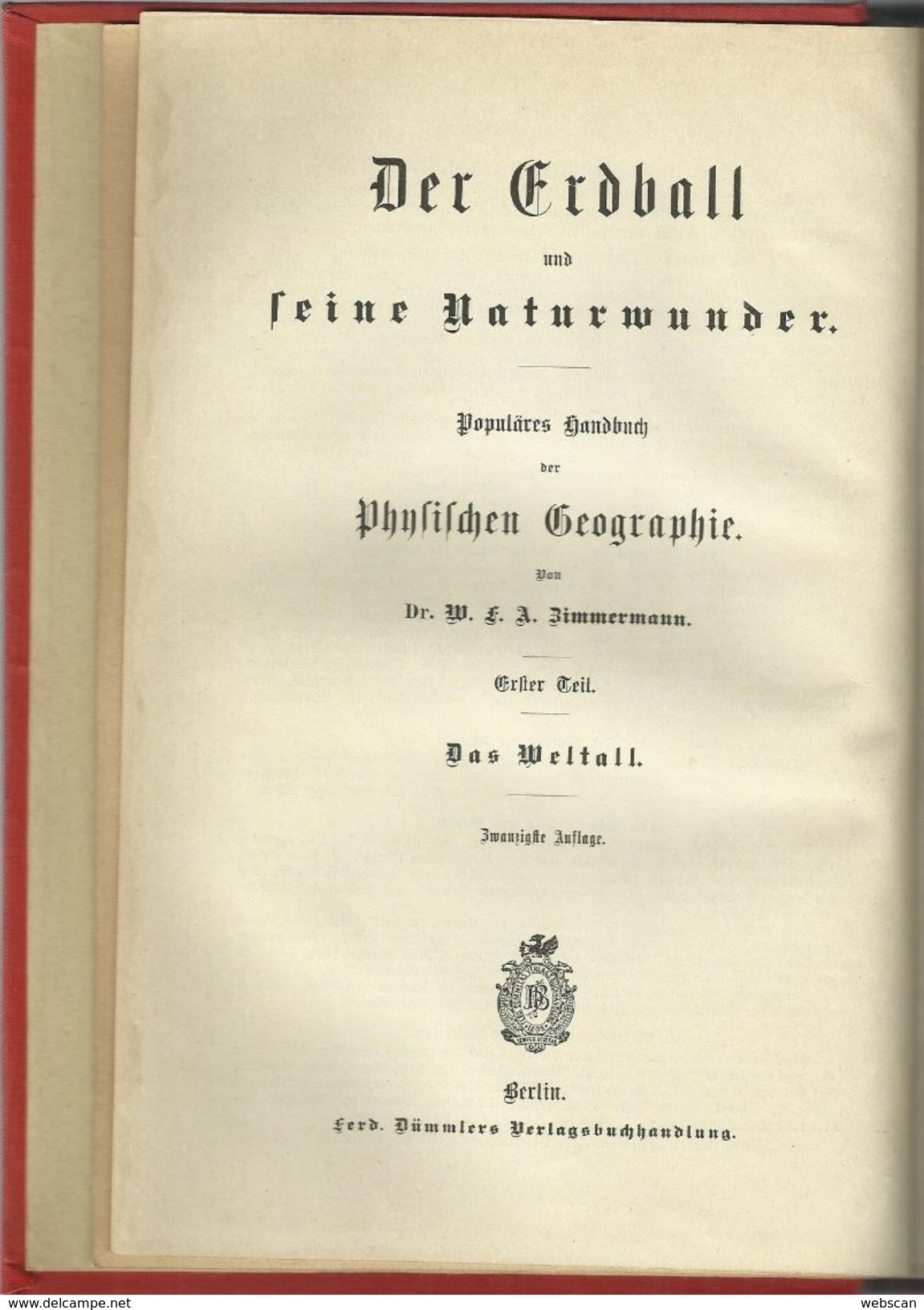 Zimmermann, Der Erdball Und Seine Naturwunder - 5 Bände 1891 Ff. - Alte Bücher