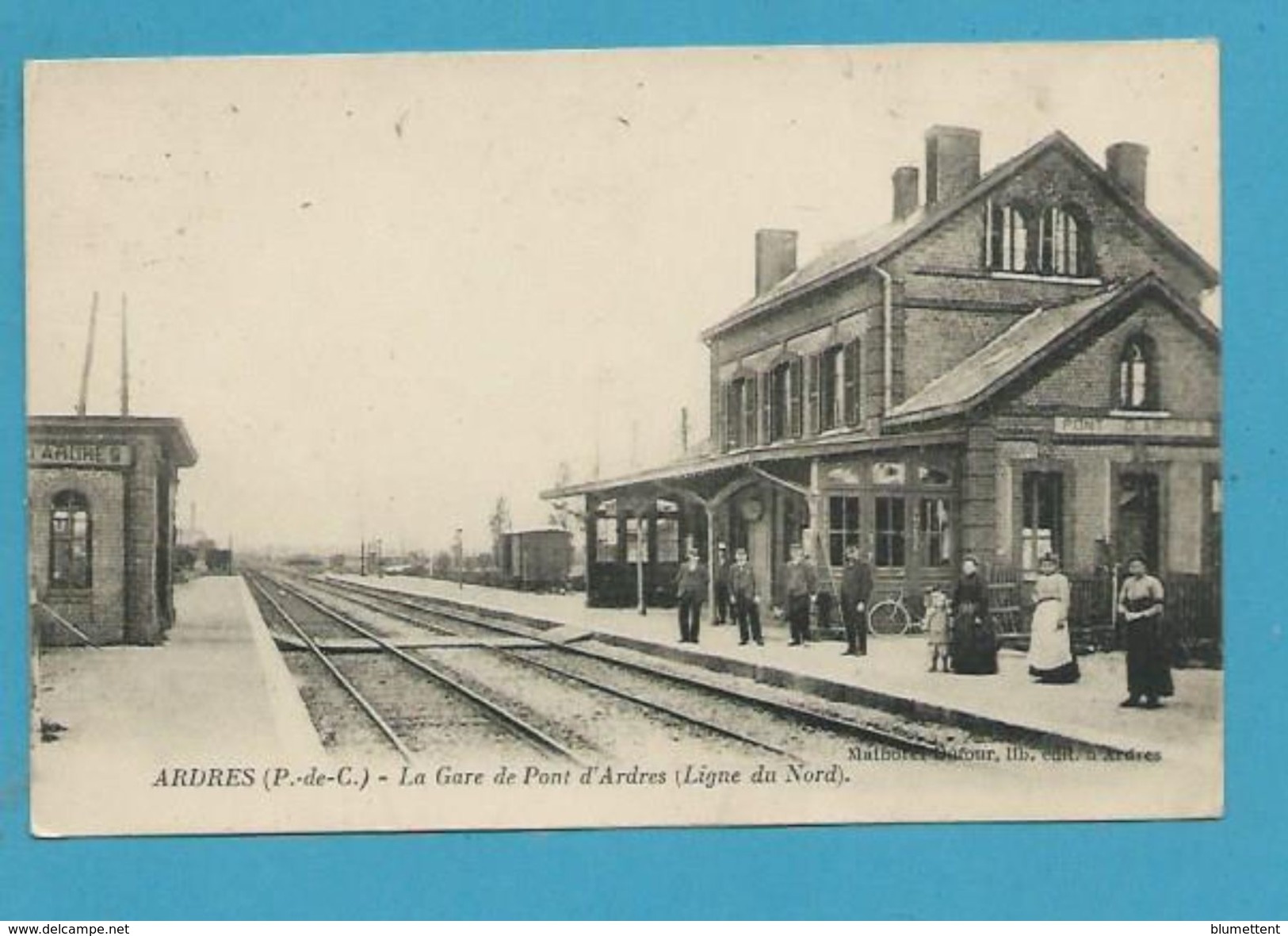 CPA - Chemin De Fer Gare De Pont D'Ardres (ligne Du Nord) ARDRES 62 - Ardres