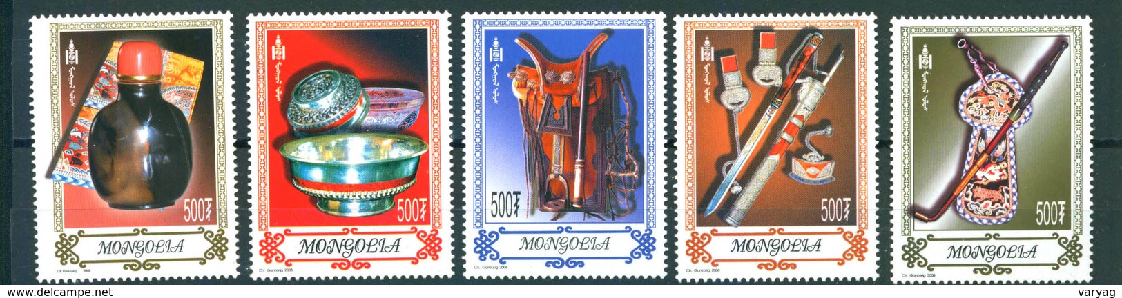 Mongolia 2008 Handicraft Art Antique Cultural Heritage 5v MNH - Mongolie