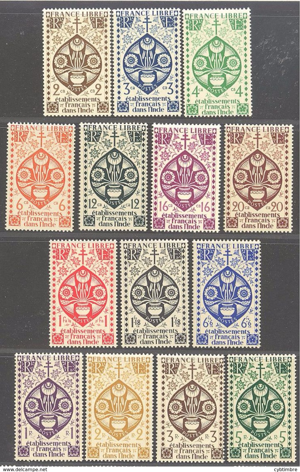 Inde: Yvert N° 217/230**; MNH; Cote 16.20€ - Unused Stamps