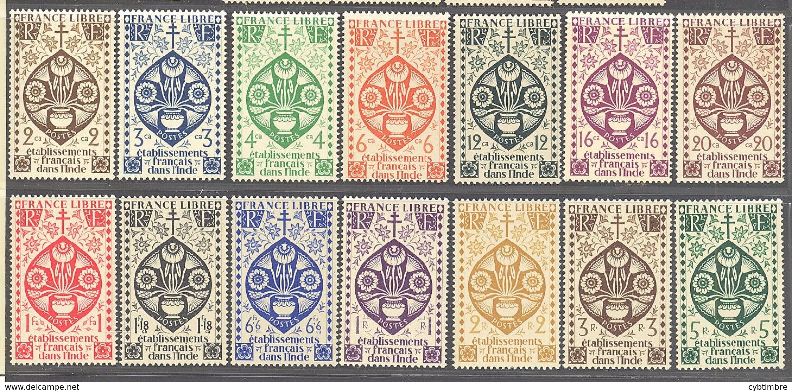 Inde: Yvert N° 217/230**; MNH; Cote 16.20€ - Unused Stamps