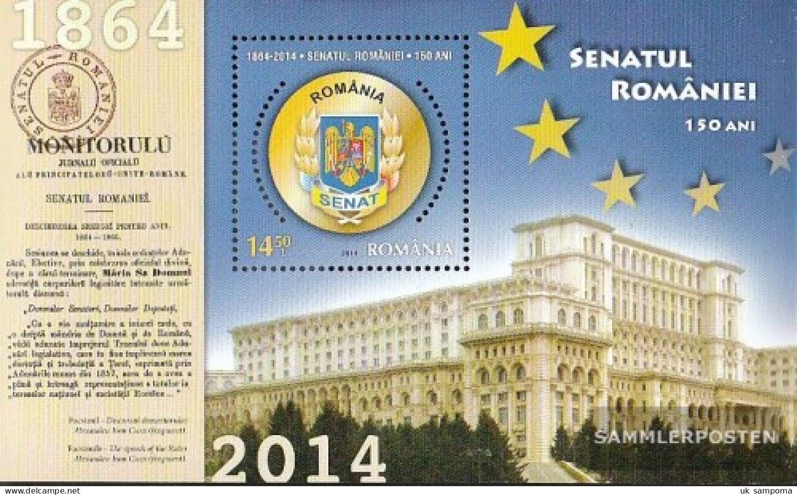 Romania Block593 (complete Issue) Unmounted Mint / Never Hinged 2014 150 Years Senate - Unused Stamps