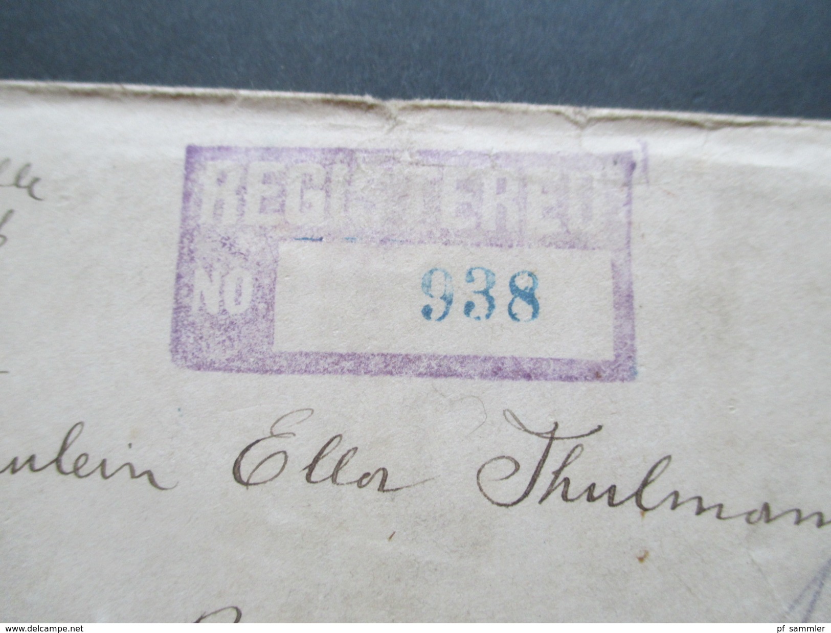 USA 1922 Registered Mail Saint Johnsville NY - Niederschönewalde Mit 7 Stempeln! Registered No 938 - Brieven En Documenten