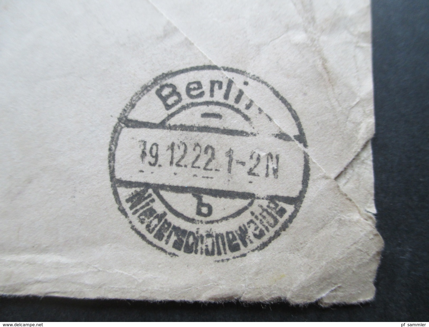 USA 1922 registered mail Saint Johnsville NY - Niederschönewalde mit 7 Stempeln! Registered No 938