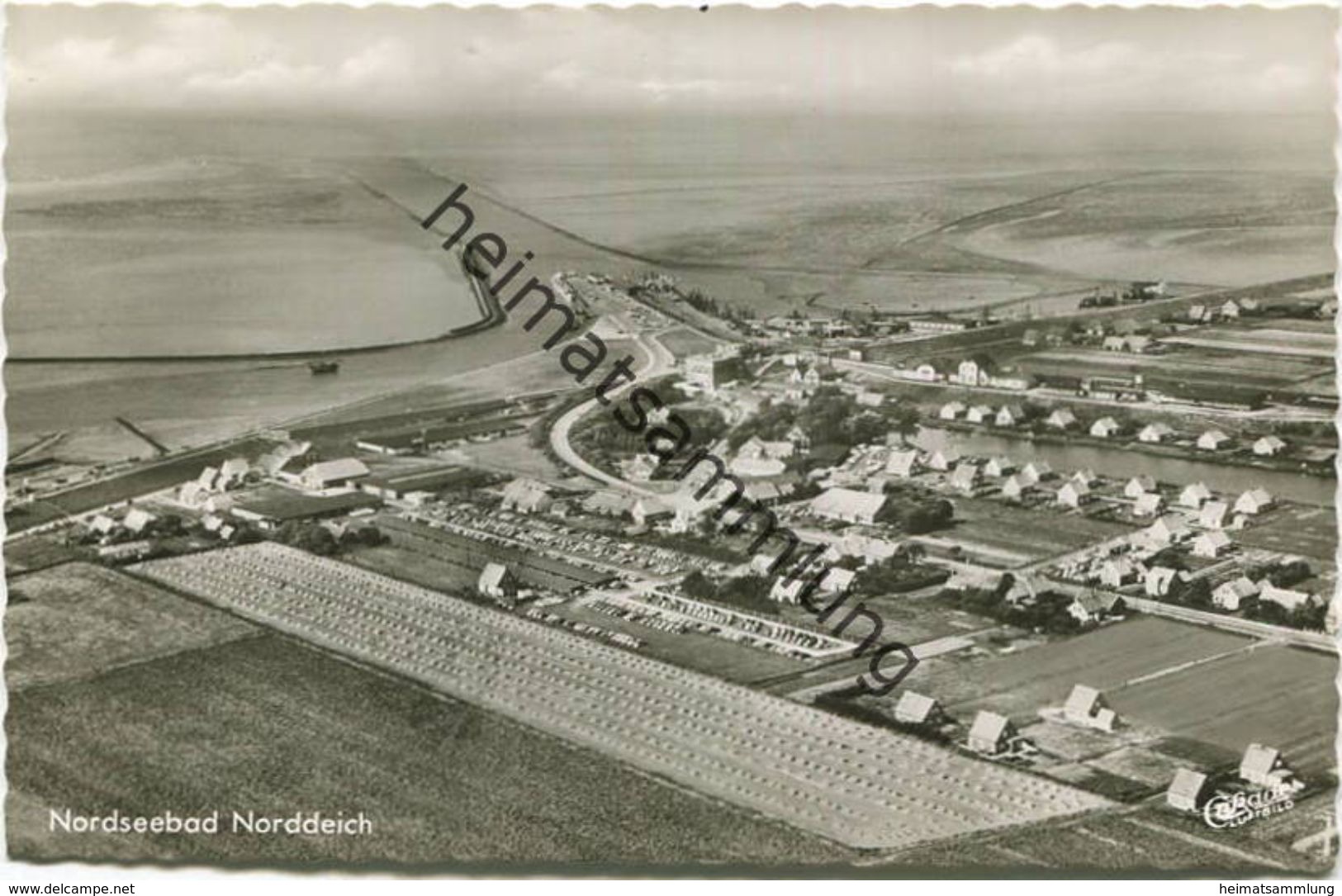 Norden-Norddeich - Nordseebad - Luftaufnahme - Foto-AK 60er Jahre - Verlag Cramers Dortmund - Norden