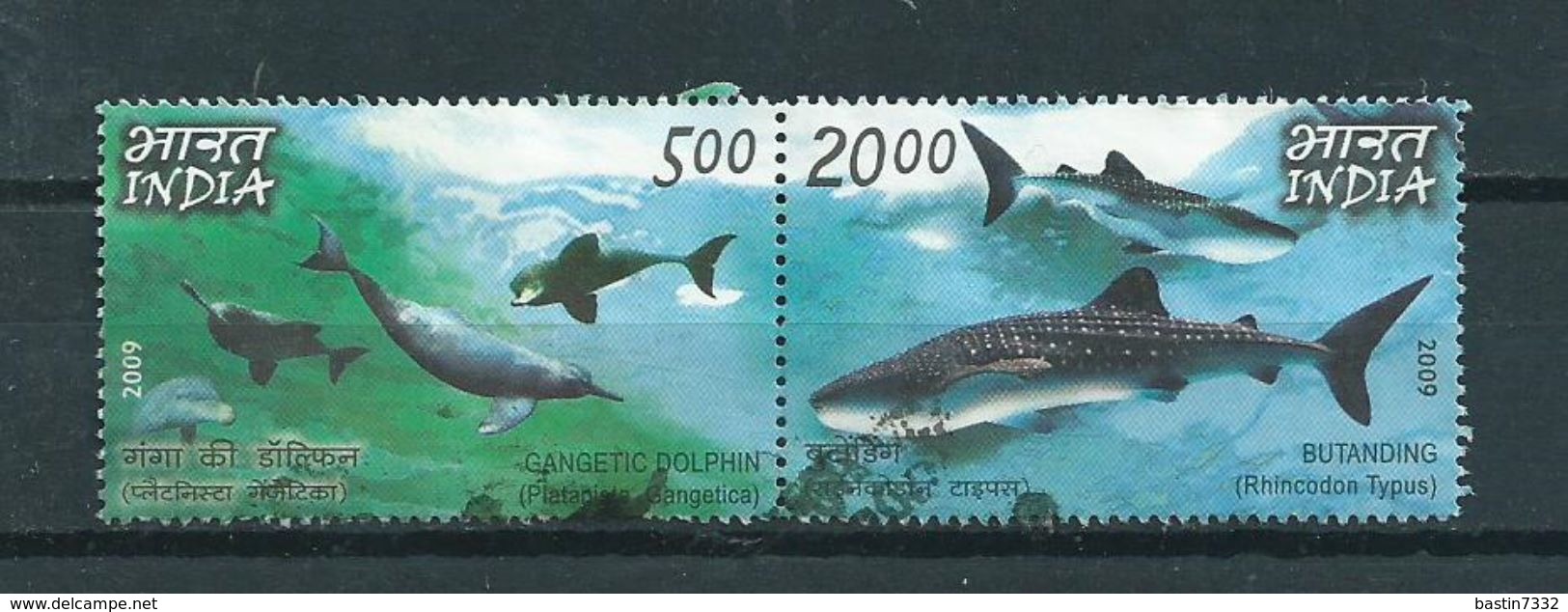 2009 India Pair Sealife,animals,dieren,tiere Used/gebruikt/oblitere - Gebruikt