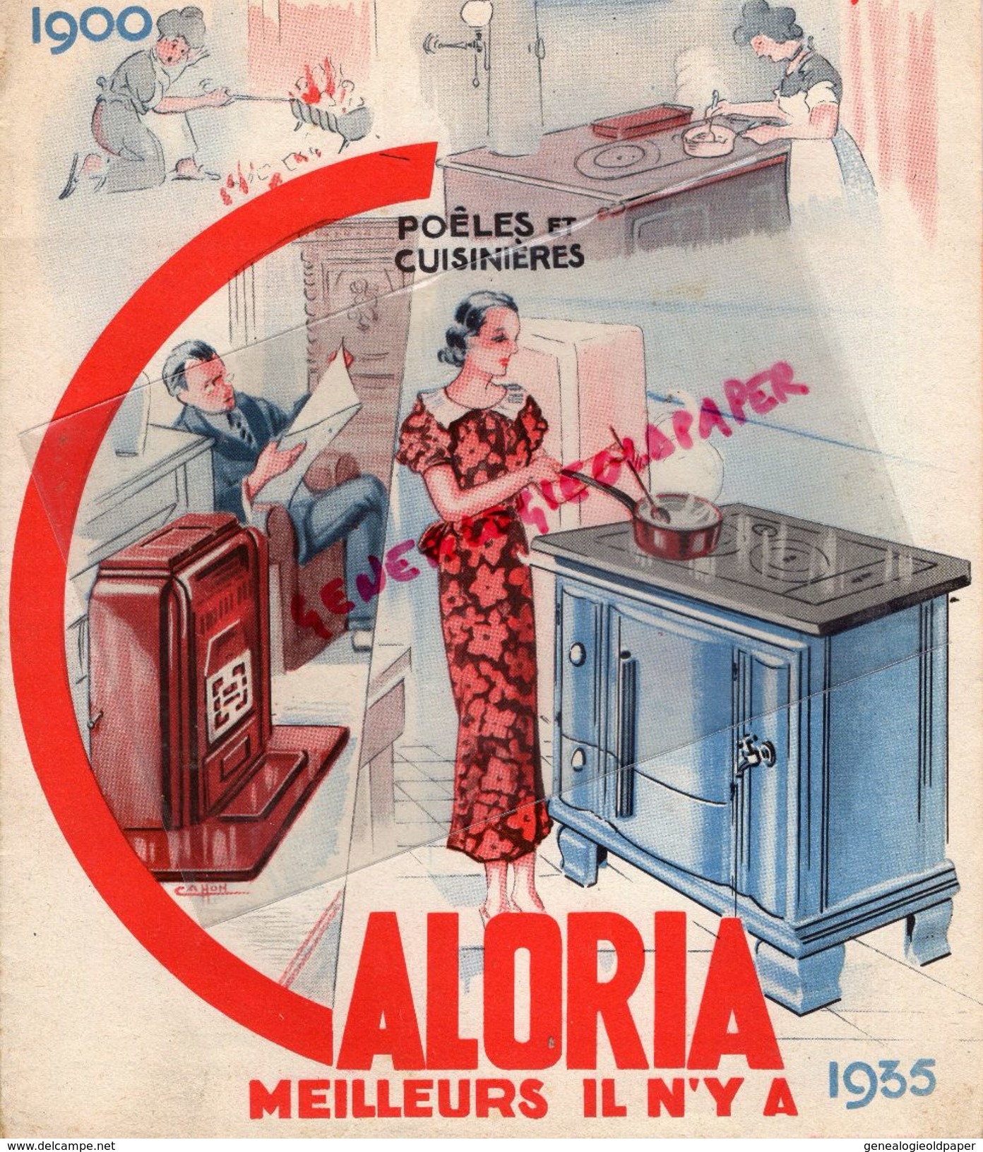 75- PARIS- RARE CATALOGUE CALORIA-CHAUFFAGE CENTRALE CHAPPEE-CUISINE-FONDERIE 6 RUE CAMBACERES-POELES CUISINIERES-1935 - Straßenhandel Und Kleingewerbe