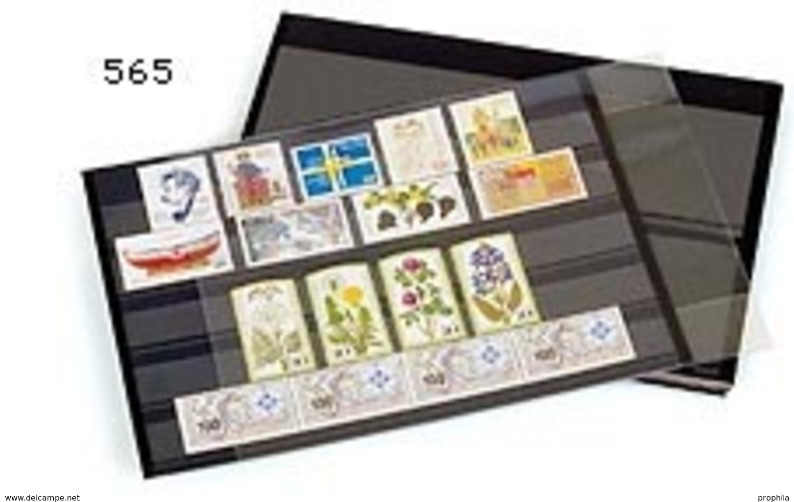 PRINZ Steckkarten Schwarz, 210 X 148 Mm, 2 Streifen, 50 Stück - Stock Sheets