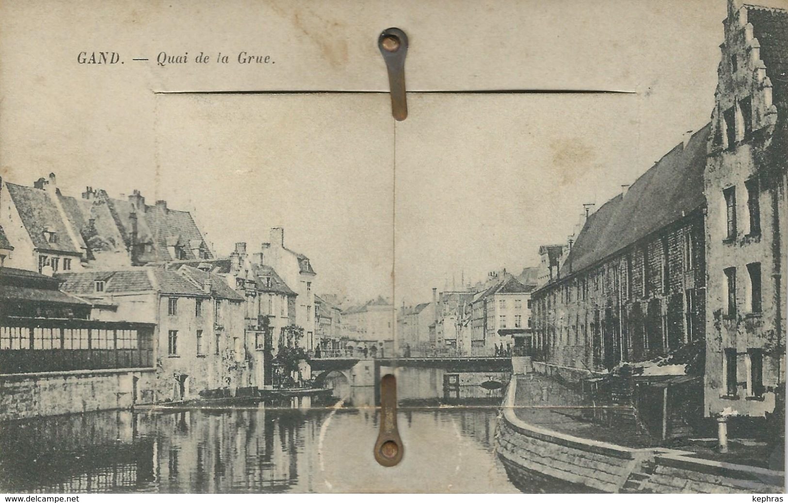 GAND : Quai De La Gare - TRES RARE CPA A SYSTEME - Gent