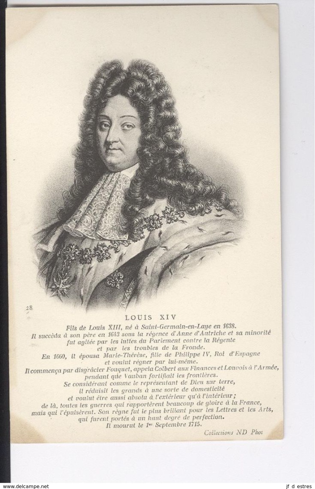 CP Louis XIV  Collections ND Phot. Vers 1903 - Autres & Non Classés