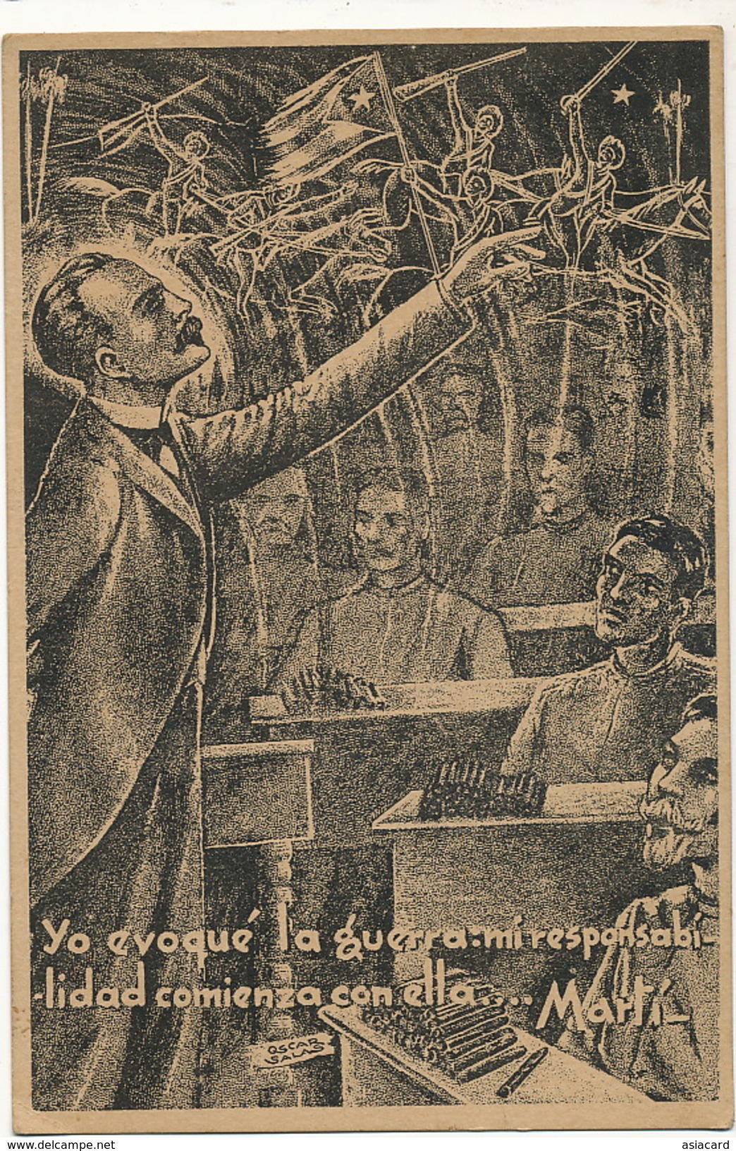 José Marti Talking To Tobacco Workers . My Responsability Start With War Cuban Revolution Again Spain - Cuba