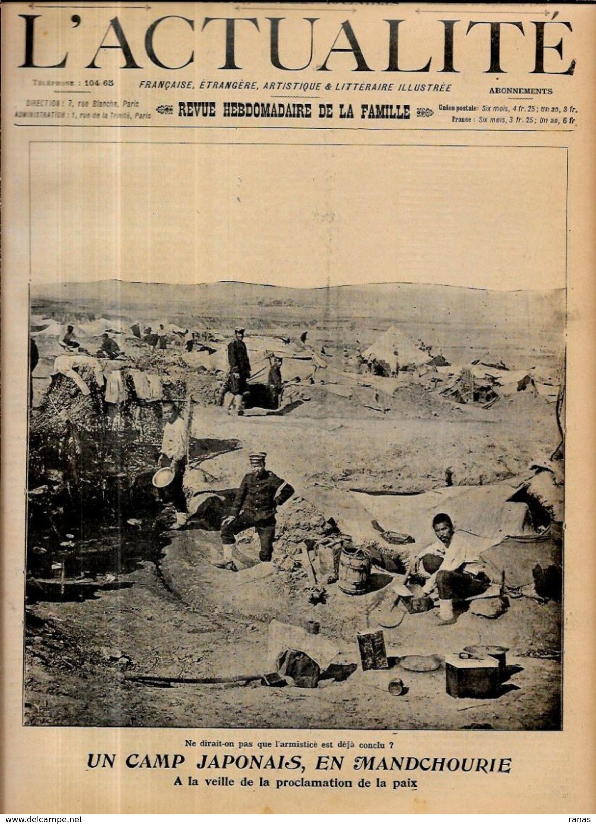 Revue L'actualité N° 295 De 1905 Guerre Russo Japonaise Russie Russia Japon Japan Mandchourie - Other & Unclassified