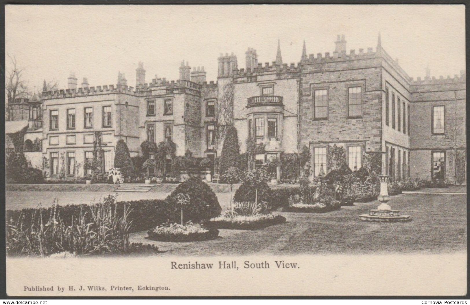 Renishaw Hall, Eckington, Derbyshire, C.1905 - Wilks Postcard - Derbyshire