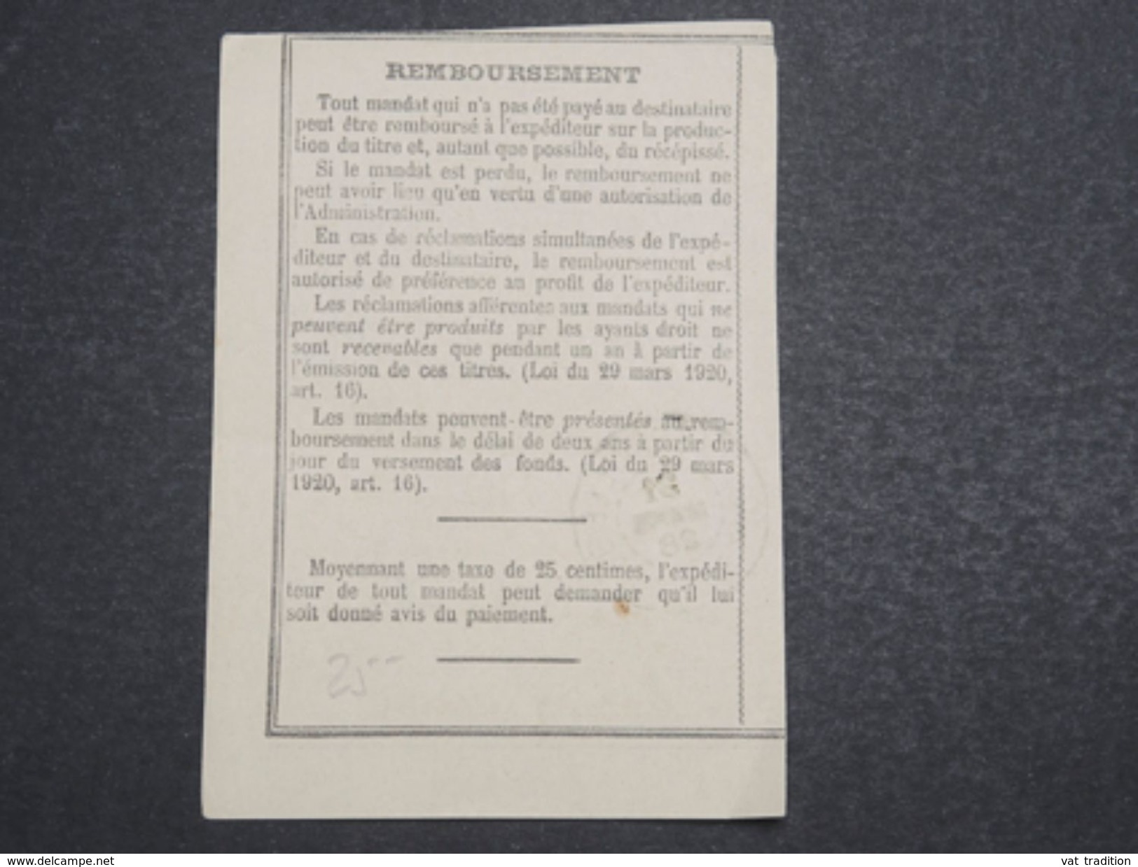 COTE D 'IVOIRE - Récépissé De Mandat De Bingerville En 1928 - L 10318 - Lettres & Documents